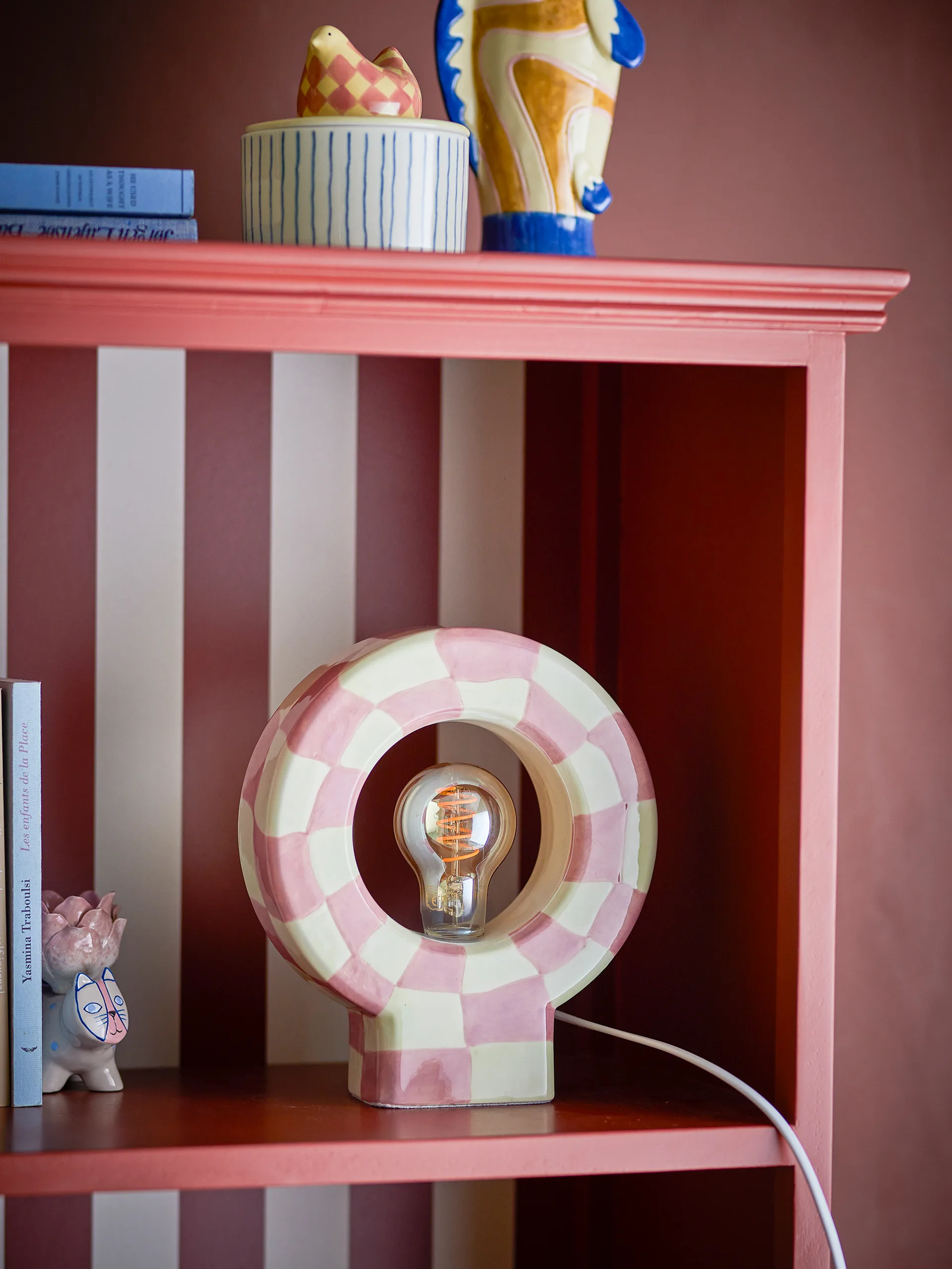 Lámpara de mesa Vialini 20,5x23,5 cm, Rosa Bloomingville