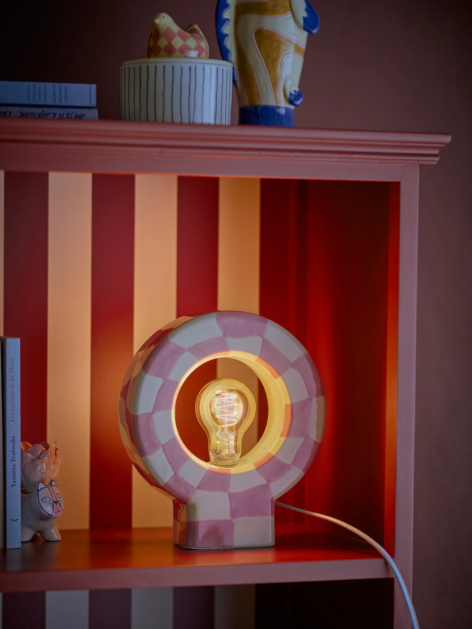 Lámpara de mesa Vialini 20,5x23,5 cm, Rosa Bloomingville