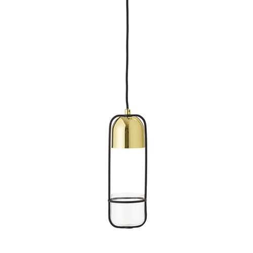 Lámpara de techo con maceta Bloomingville Ø10 cm, transparente-dorado Bloomingville