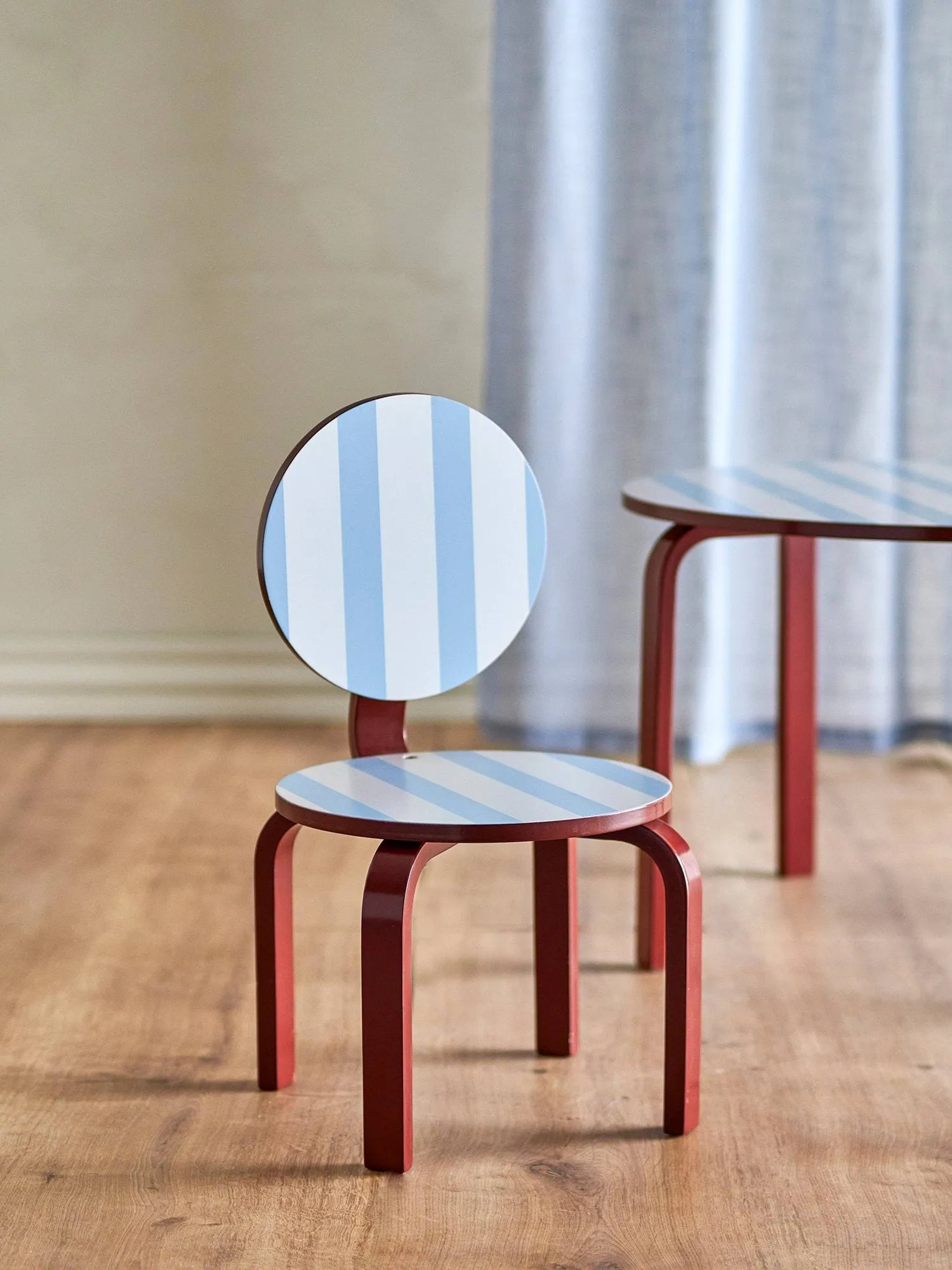 Liova silla, Multicolor, azul claro-blanco-marrón Bloomingville