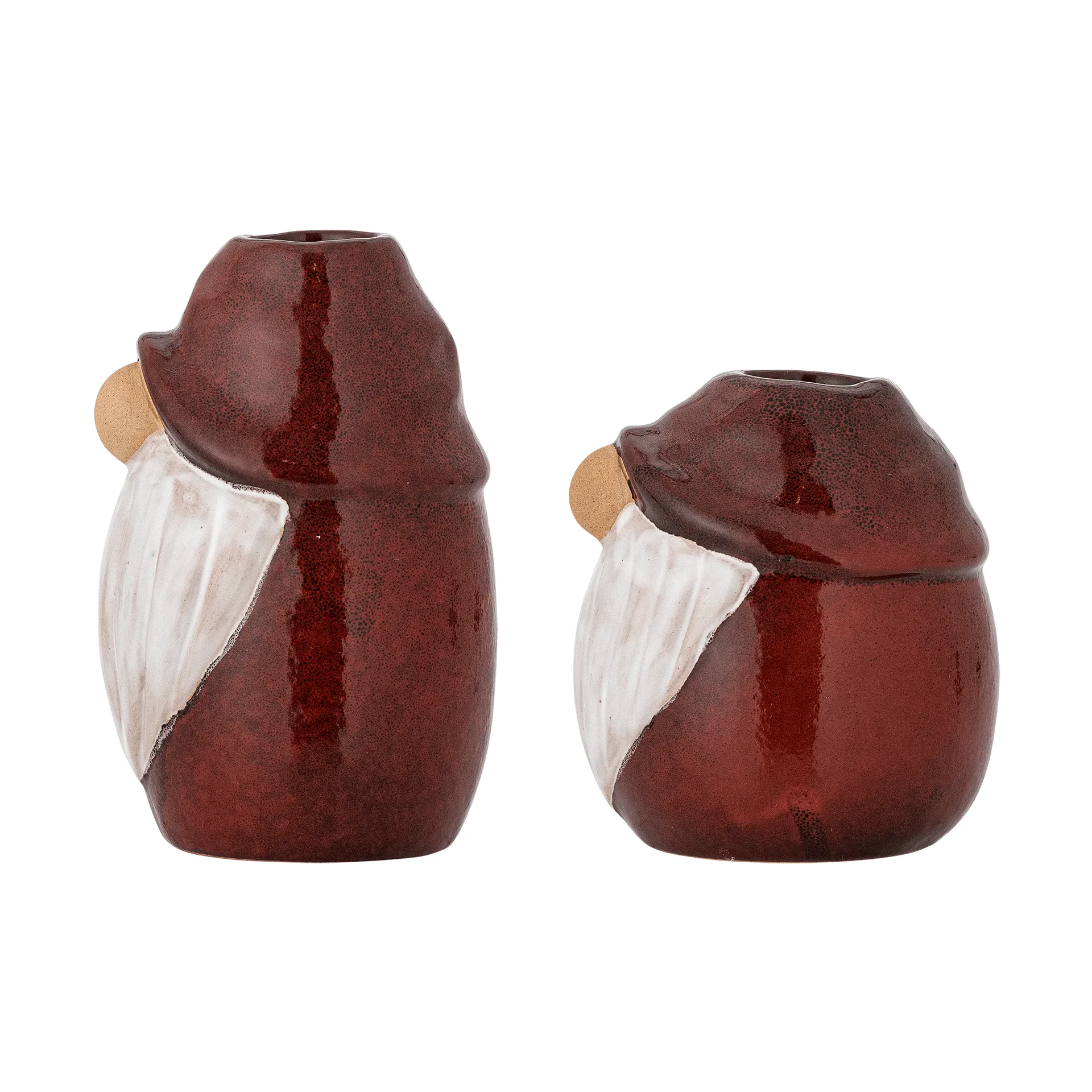Lyda candelabro, Rojo, 2 piezas, Ø7 cm Bloomingville