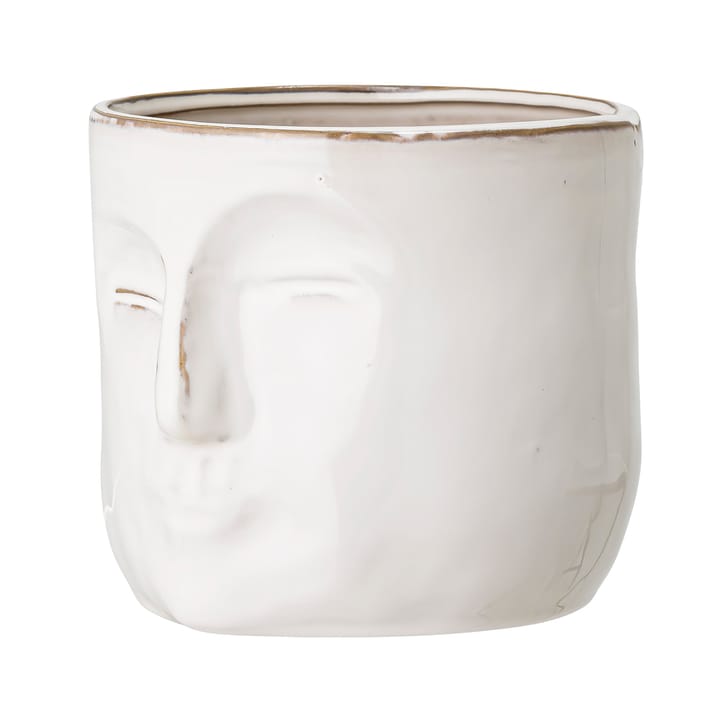 Maceta con cara Bloomingville 16,5x18 cm, blanco Bloomingville