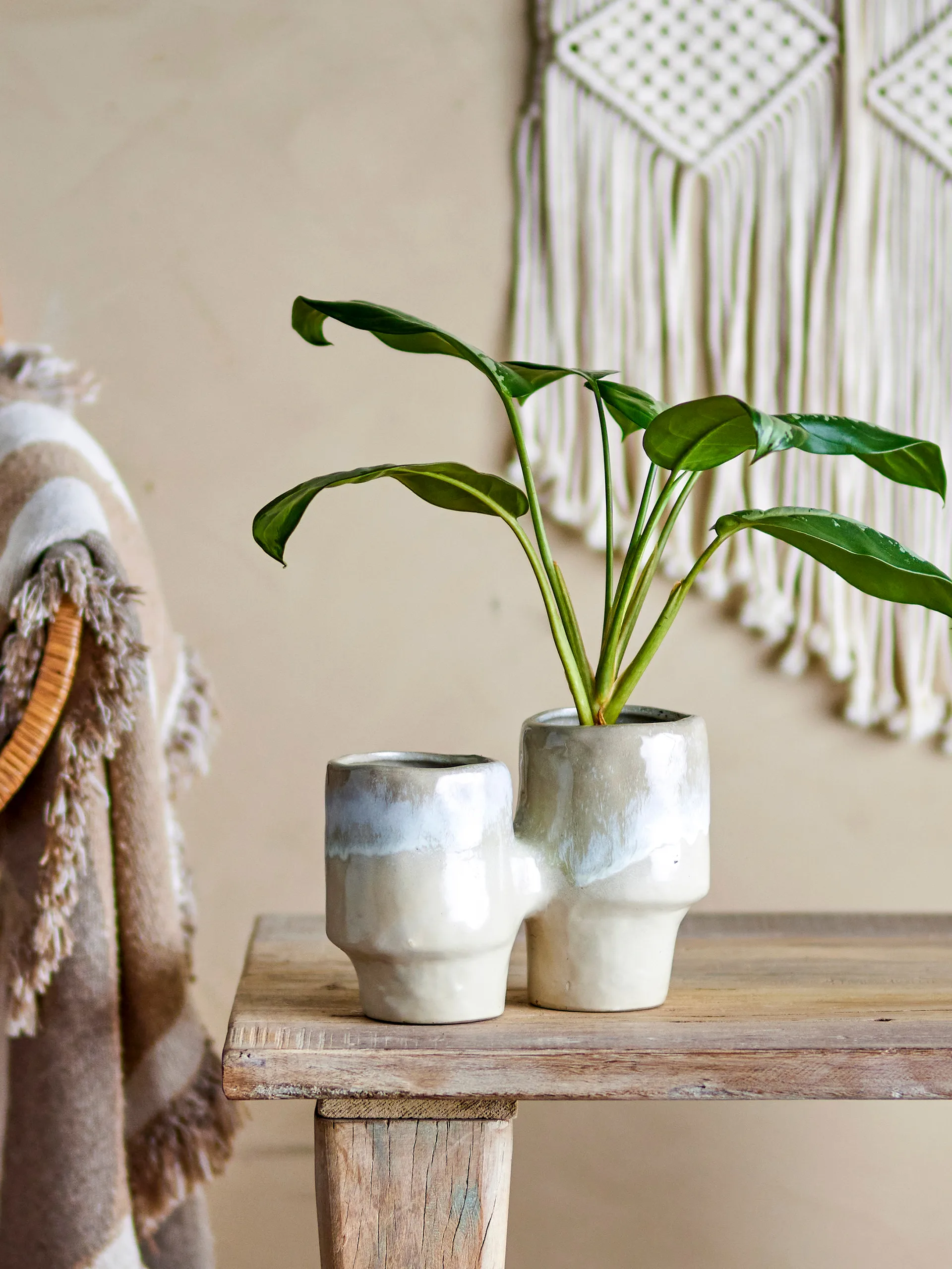 Maceta Maiak 23x16x11 cm, Brown Bloomingville