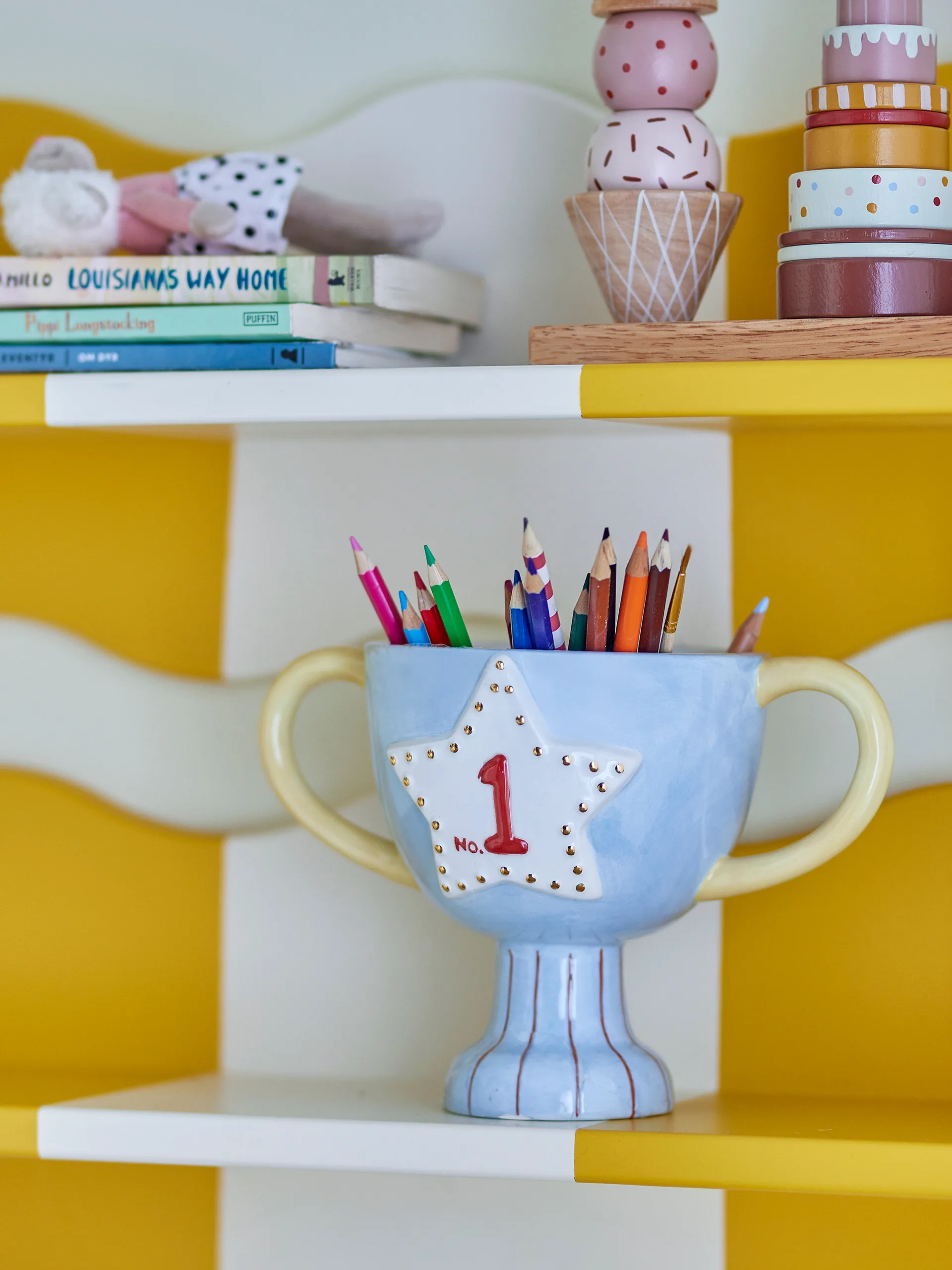 Maceta Trophy 23x16 cm, Azul Bloomingville