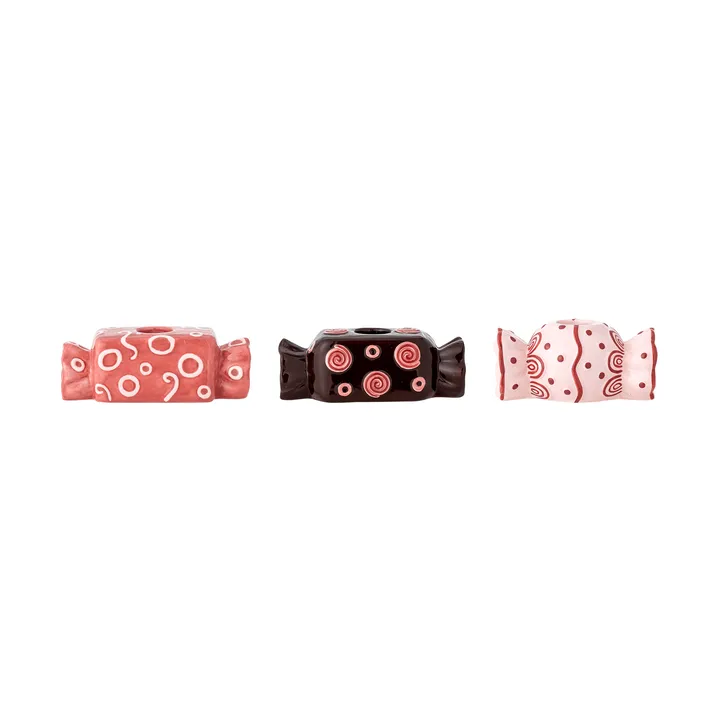 Maiano ljusstake - Rose, 3 piezas, 12 cm - Bloomingville