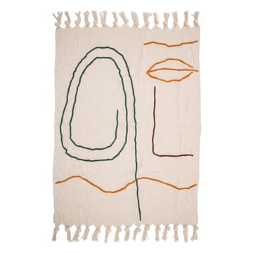 Manta algodón con bordado Bloomingville 125x150 cm - Natural - Bloomingville