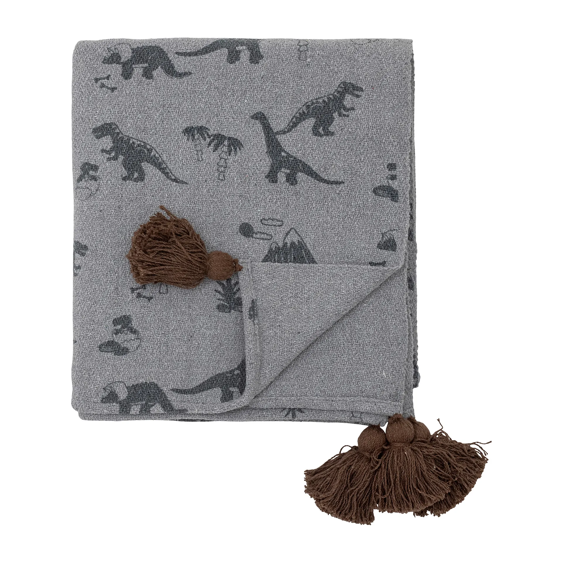 Manta Bongo 130x160 cm, azul Bloomingville