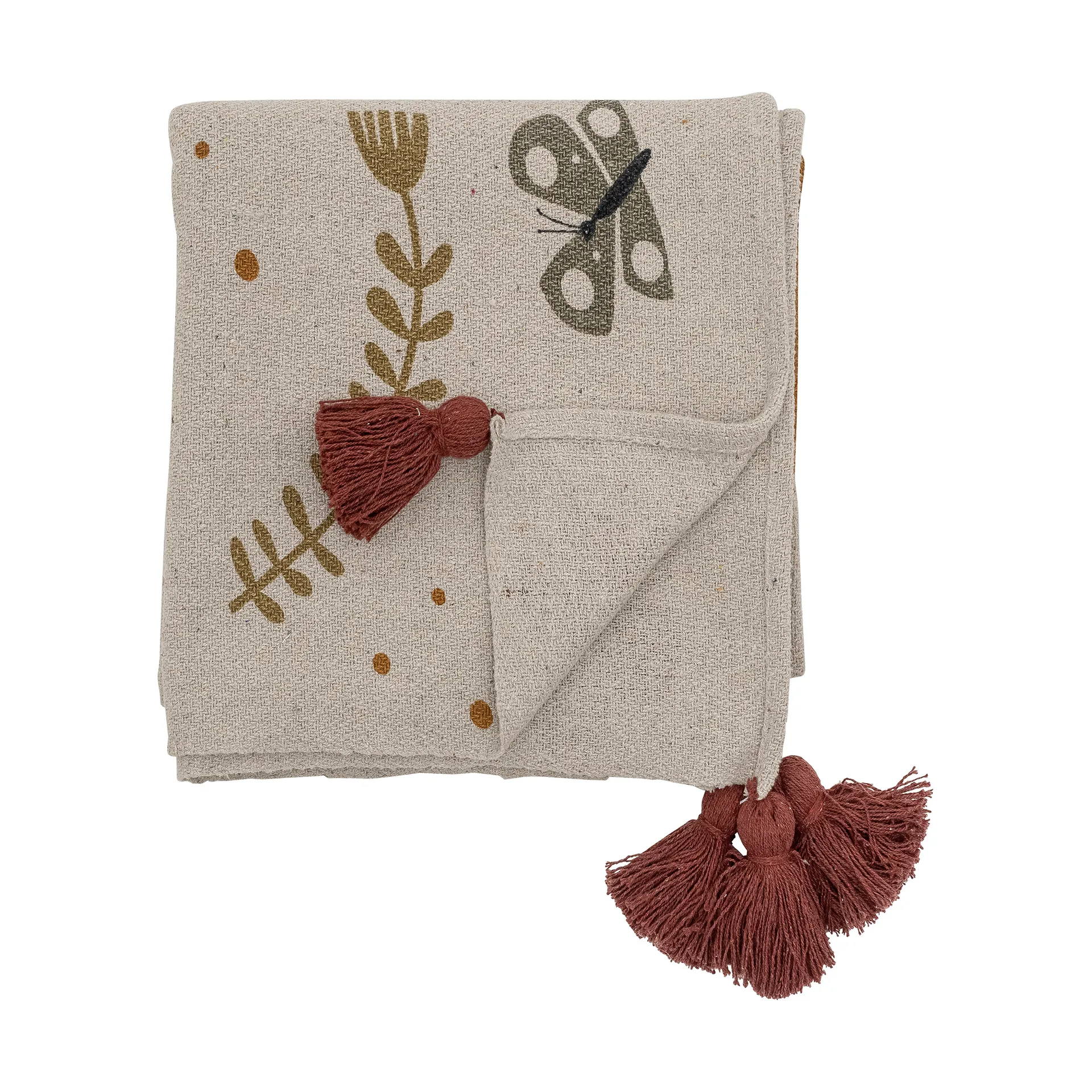 Manta Bryn 130x160 cm, Marrón Bloomingville