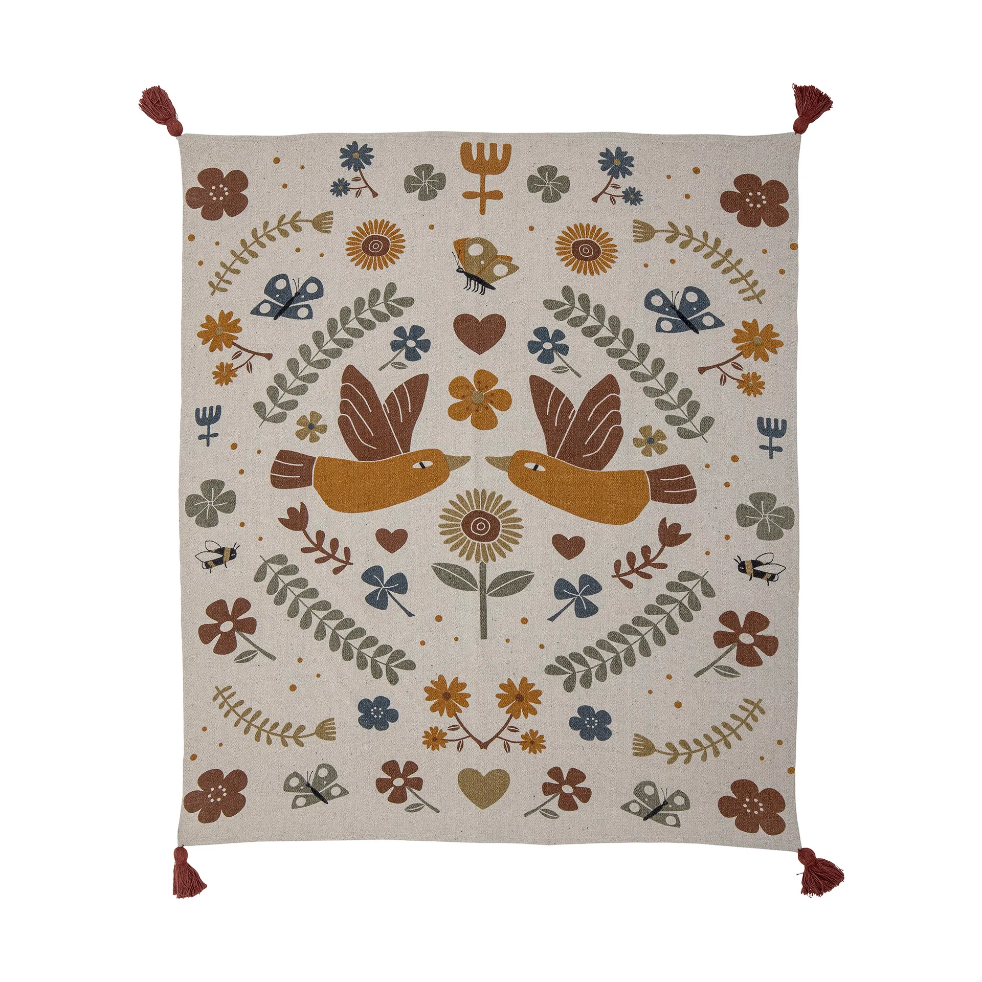 Manta Bryn 130x160 cm, Marrón Bloomingville