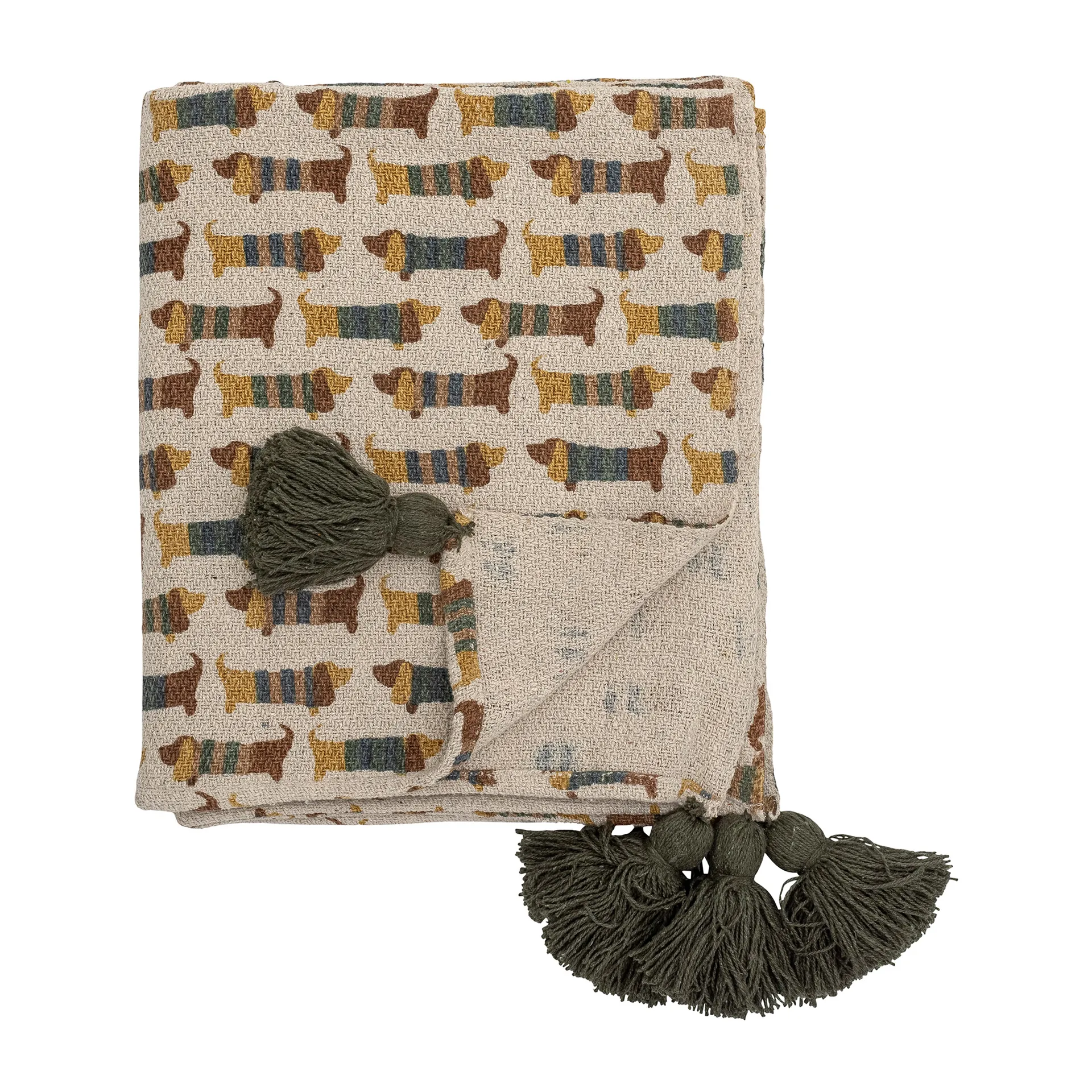 Manta Charlie 130x160 cm, marrón Bloomingville