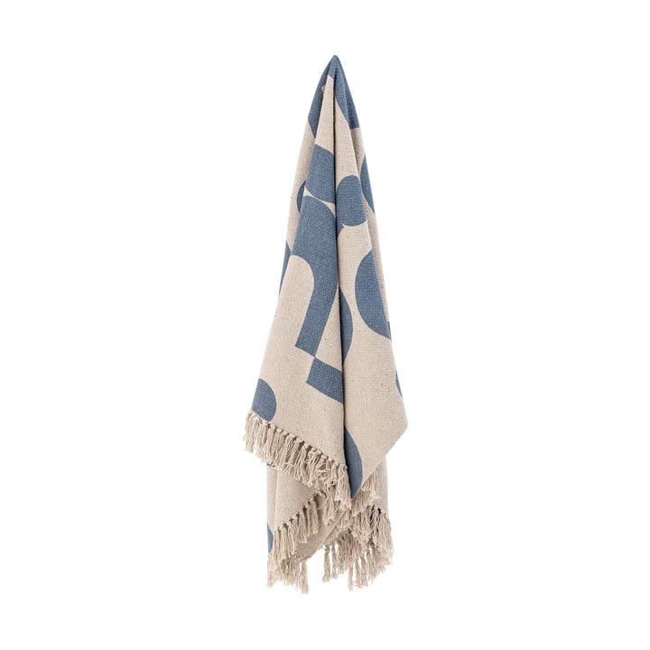 Manta de algodón Agno 130x160 cm, Beige-azul Bloomingville
