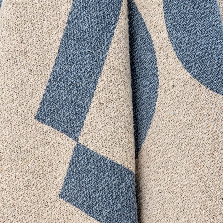 Manta de algodón Agno 130x160 cm, Beige-azul Bloomingville