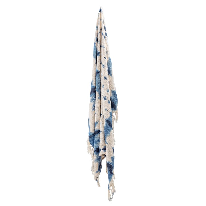 Manta de algodón Bloomingville 130x160 cm - azul-blanco - Bloomingville