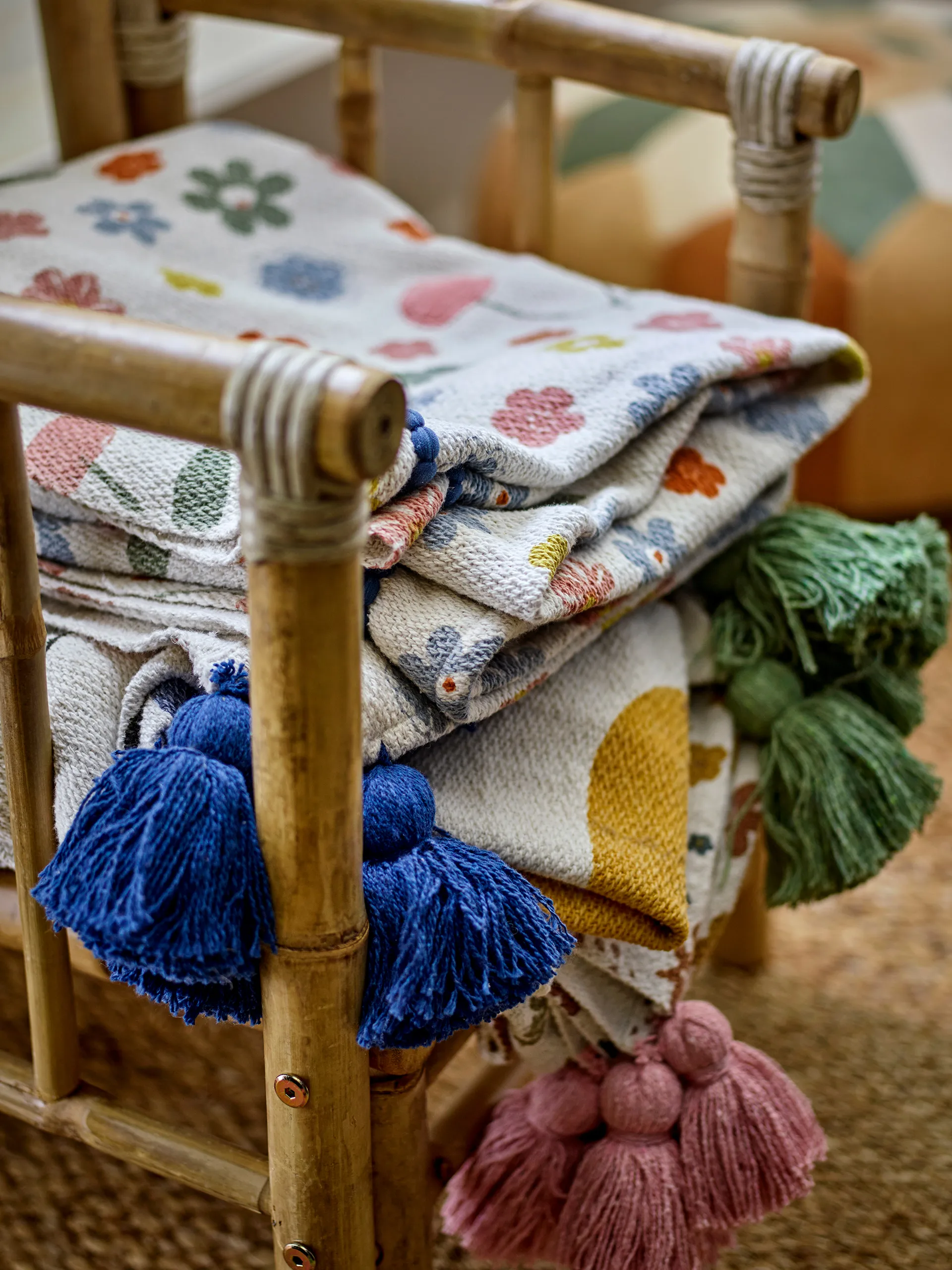 Manta de algodón Cherry 160x130 cm, Rosa Bloomingville