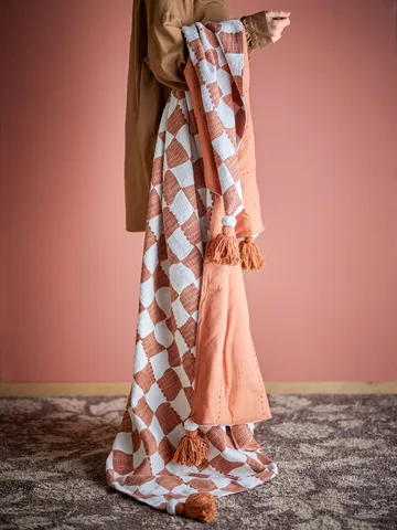 Manta de algodón Chola 150x130 cm - Marrón - Bloomingville