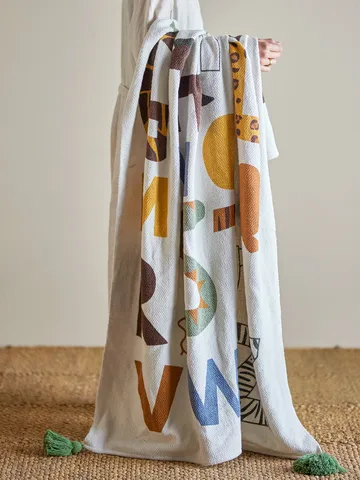 Manta de algodón Memmo 160x130 cm - Natural - Bloomingville