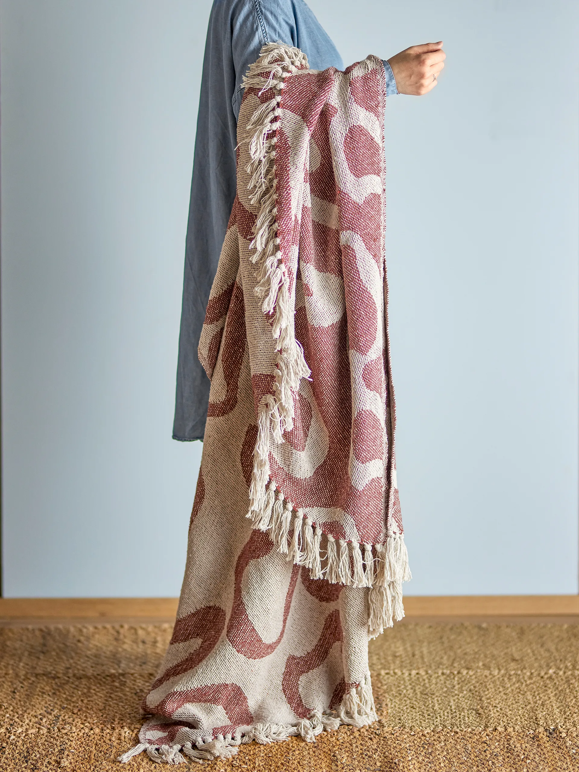 Manta de algodón Salobre 160x130 cm, Marrón Bloomingville