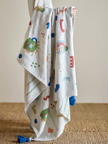 Manta de algodón Sylvie 160x130 cm - Natural - Bloomingville