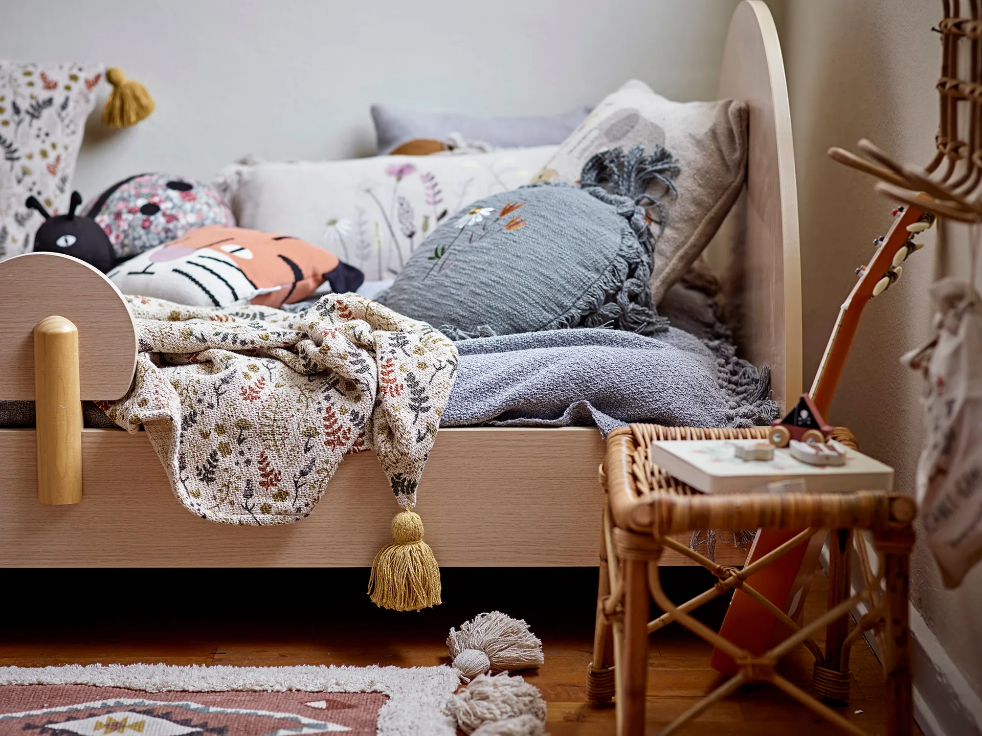 Manta Filipa 130x160 cm, Amarillo Bloomingville