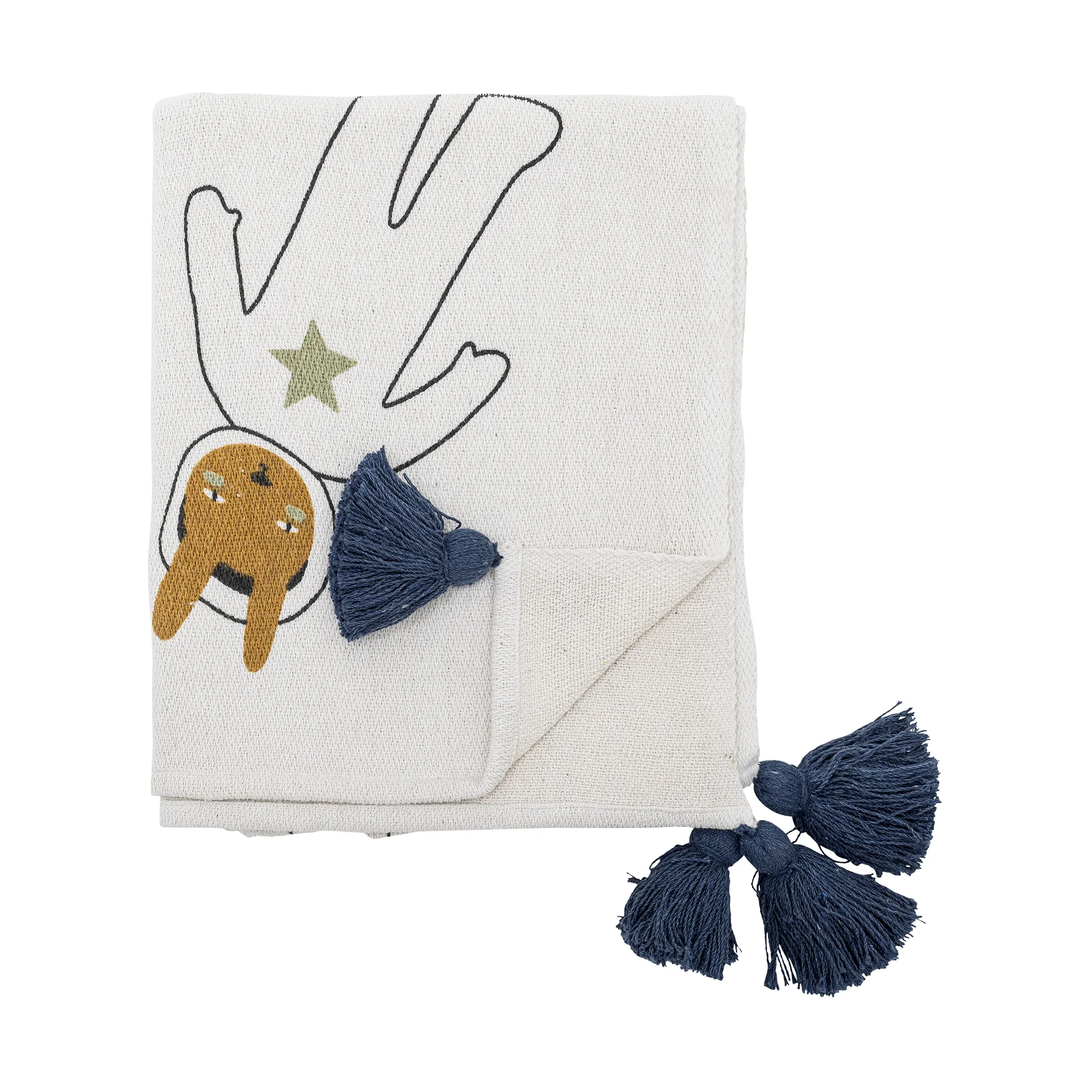 Manta Space 130x160 cm, Blanco Bloomingville