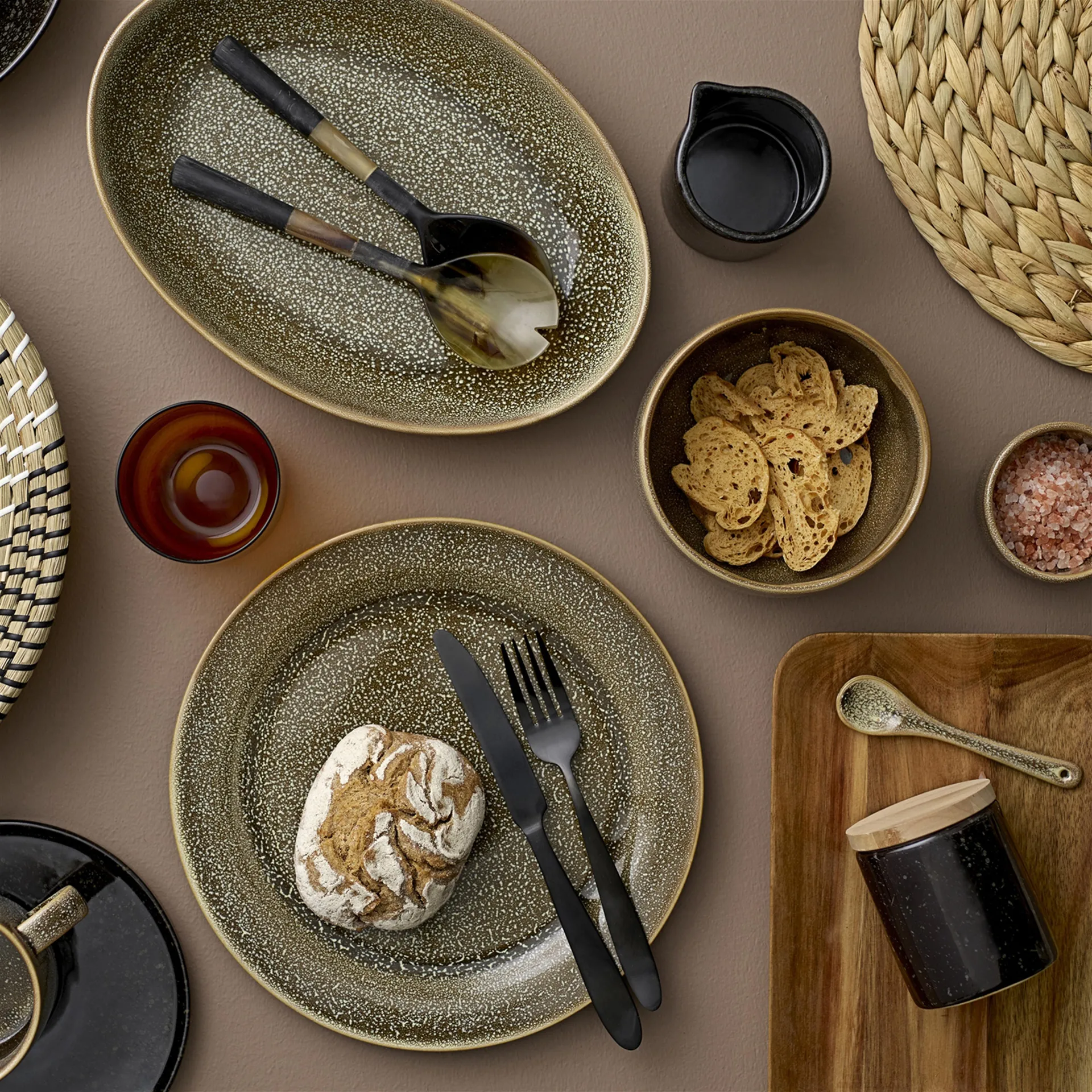 Mantel individual Bloomingville trenzado, Ø 35 cm Bloomingville