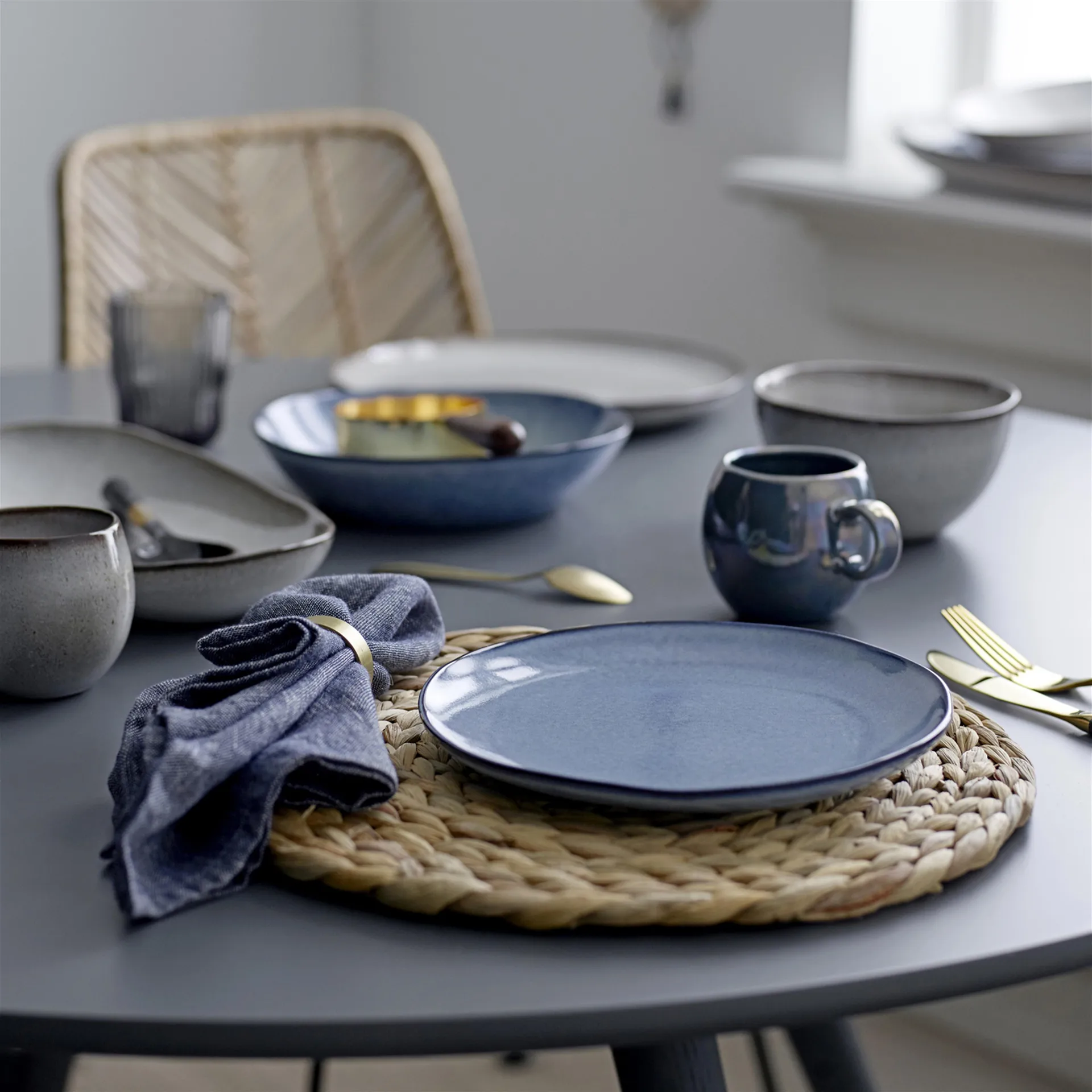 Mantel individual Bloomingville trenzado, Ø 35 cm Bloomingville