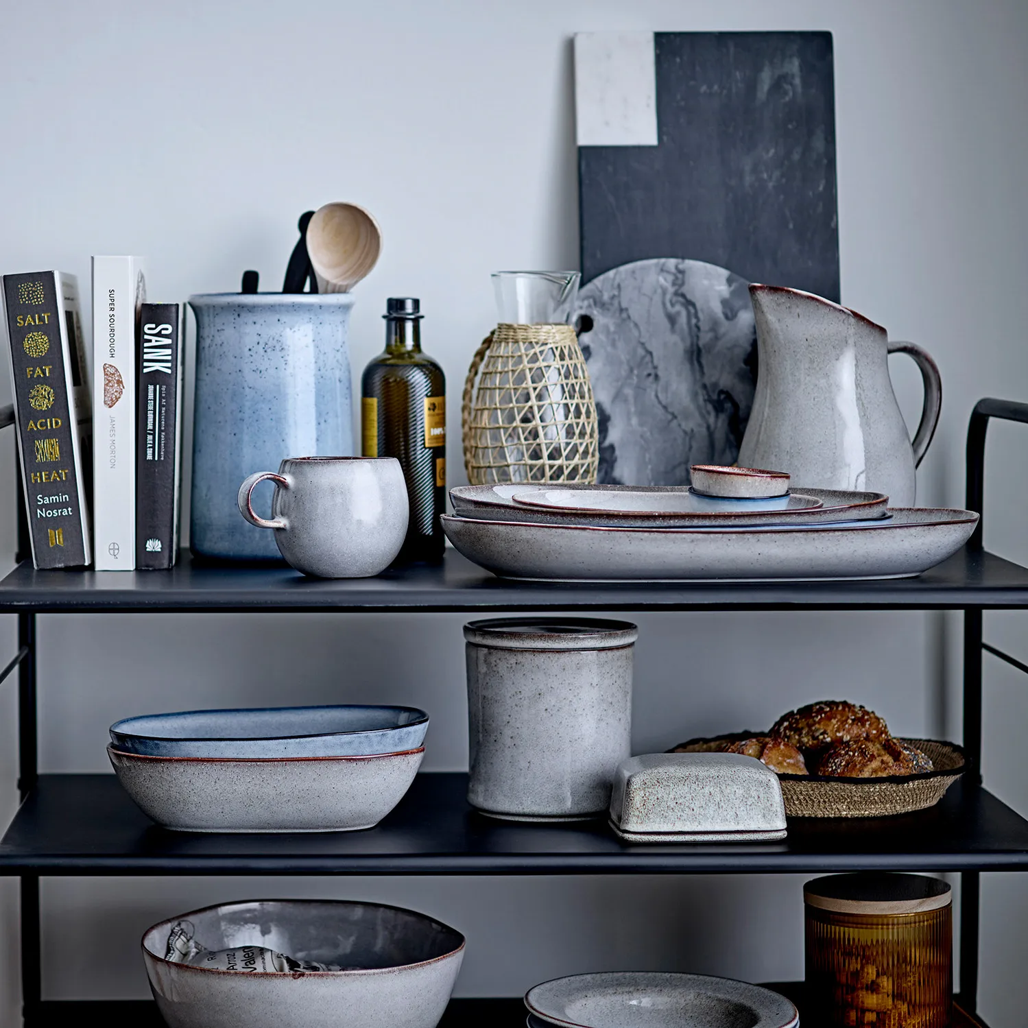 Mantequillera Sandrine, gris Bloomingville