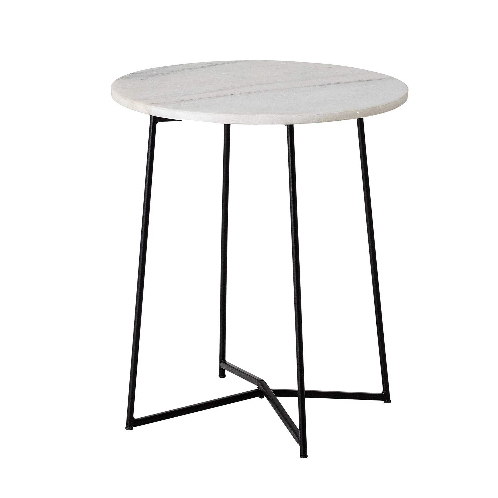 Mesa auxiliar Anou Ø30,5 cm, blanco Bloomingville