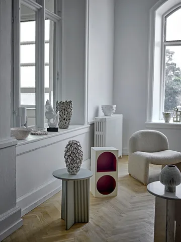 Mesa auxiliar Edith Ø40 cm - Blanco - Bloomingville