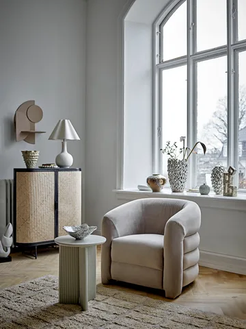 Mesa auxiliar Edith Ø40 cm - Blanco - Bloomingville