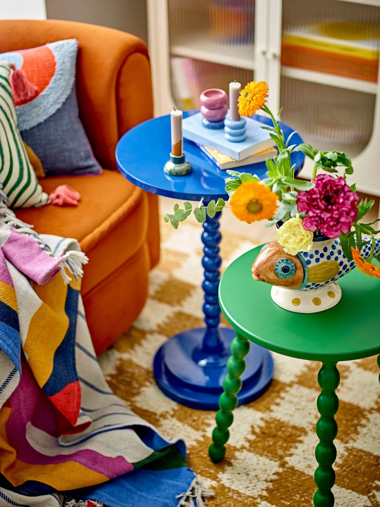 Mesa auxiliar Salino, Green, Ø41 cm Bloomingville