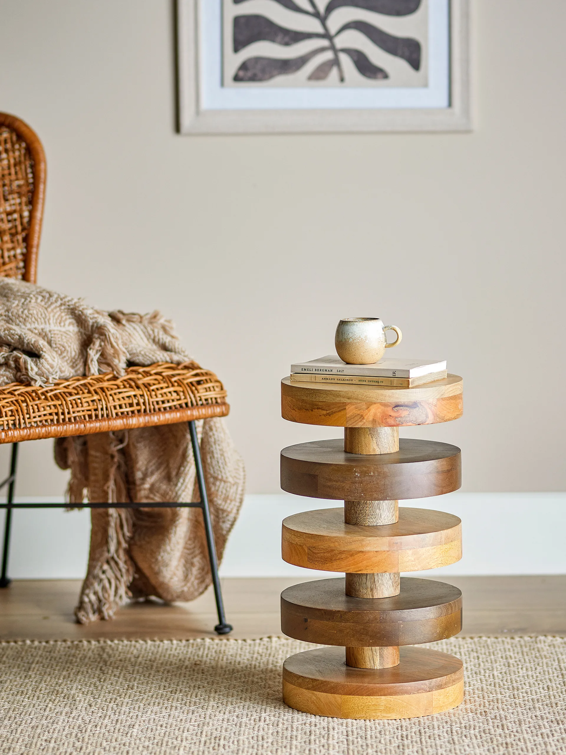 Mesa Franka Ø25x46 cm, Brown Bloomingville