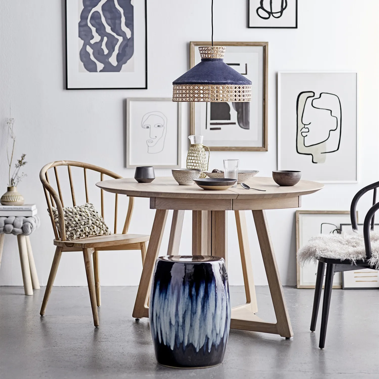 Mesa Owen Ø 118 cm, Roble Bloomingville