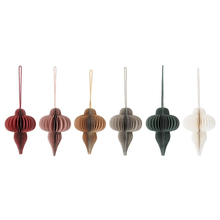 Milay Colgante de navidad 10 cm 6 piezas, Multi Bloomingville