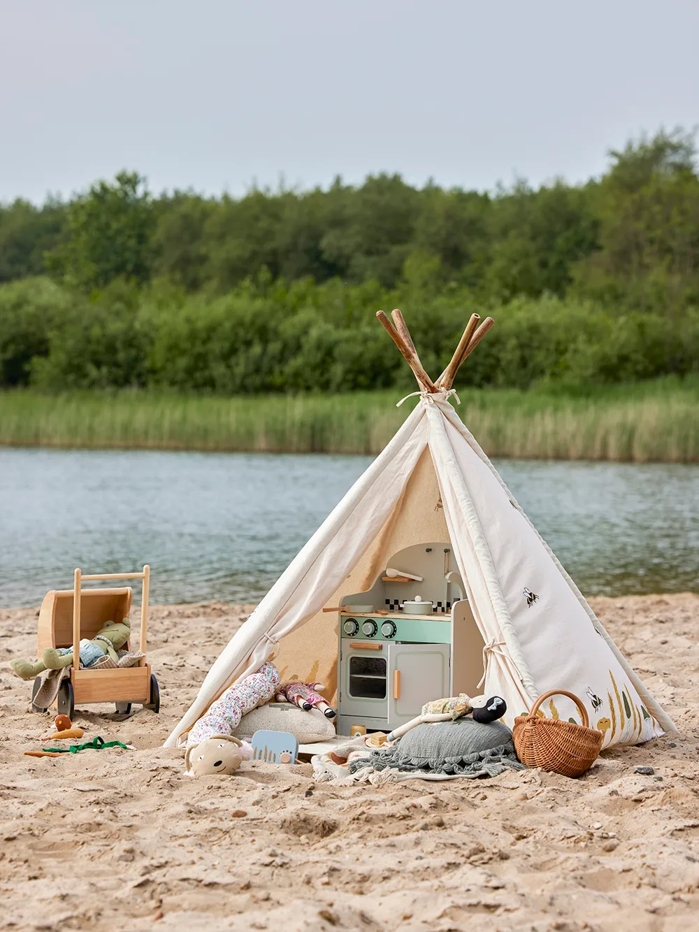 Millo Tienda tipi 110x110x127 cm, Natur Bloomingville