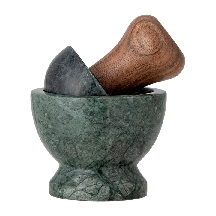 Mortero Banou Ø10 cm, mármol verde-madera de mango Bloomingville