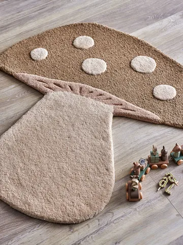 Mushroom alfombra - Marrón, lana - Bloomingville