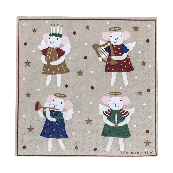 Peo pappersservett - Multicolor, 33x33 cm - Bloomingville