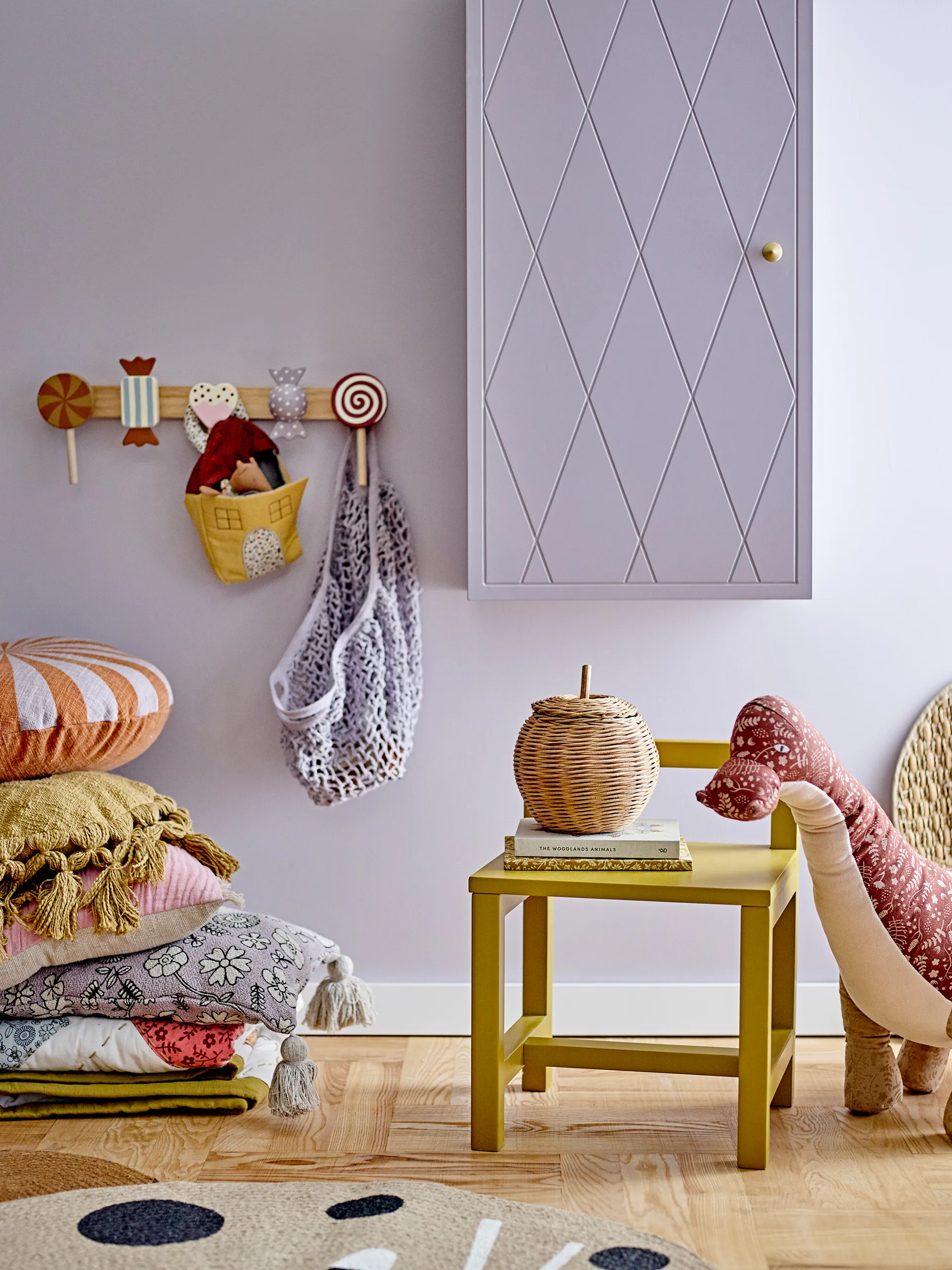 Perchero Rudy 42 cm, marrón-multi Bloomingville