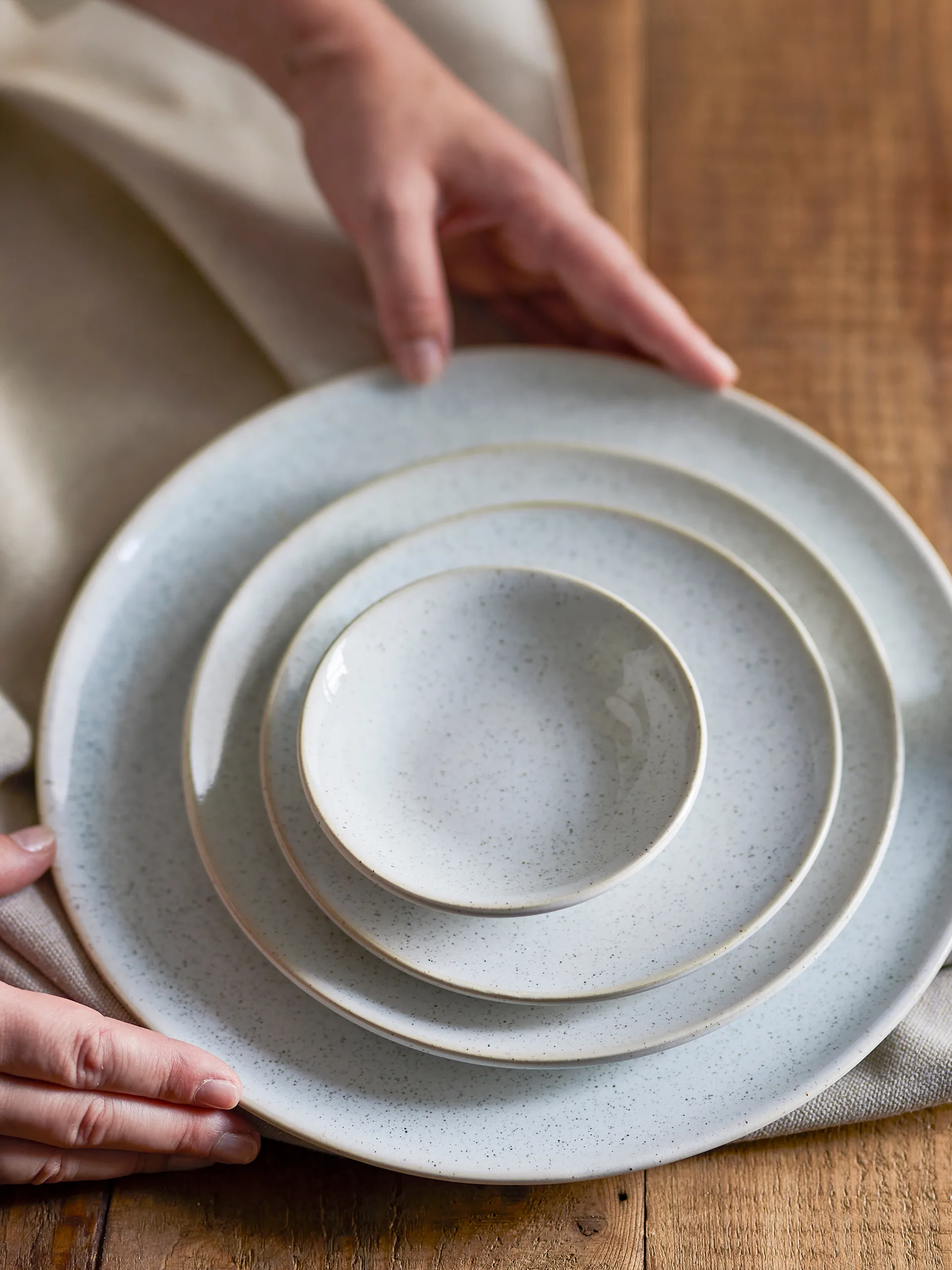 Plato Addison Ø26,5 cm, Blanco Bloomingville