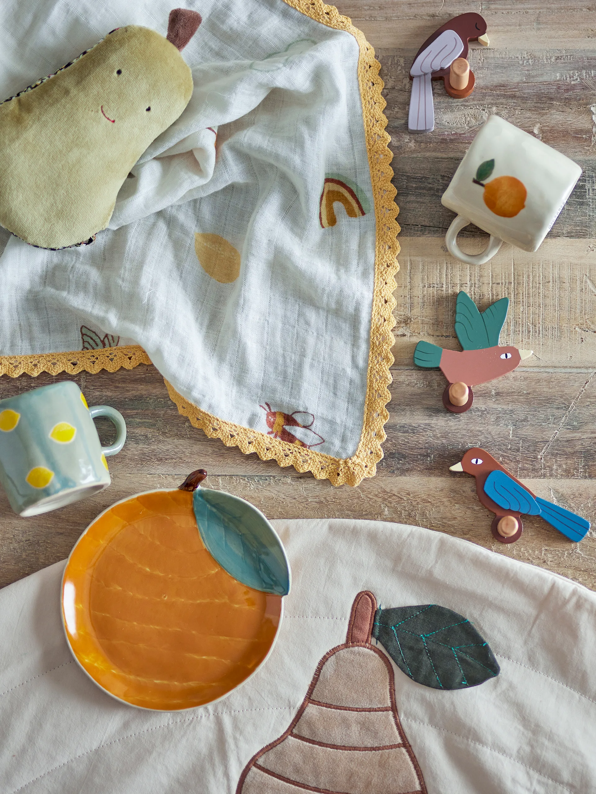 Plato Agnes Ø16 cm, Naranja Bloomingville