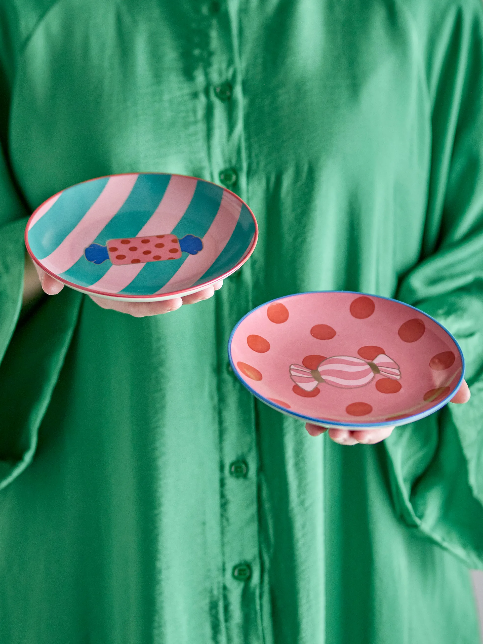 Plato Caramella Ø16 c, 2 piezas, Rosa Bloomingville