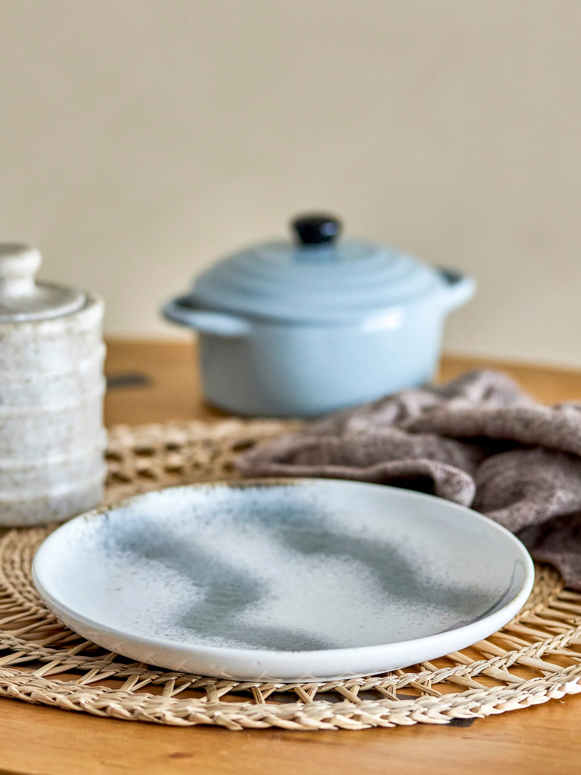 Plato de postre Paula Ø20 cm, Grey Bloomingville