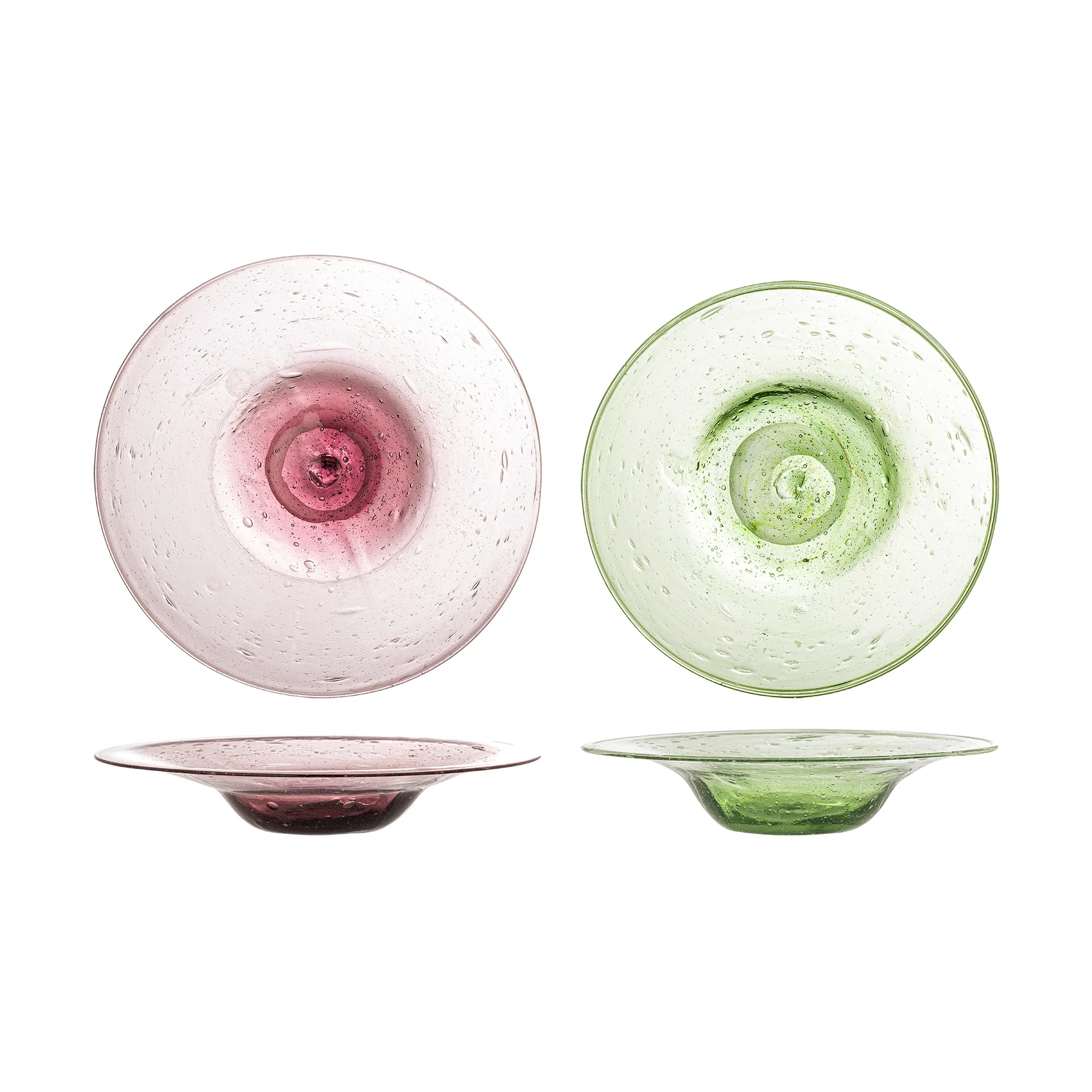 Plato de postre Sunil, pack de 2, Verde Bloomingville