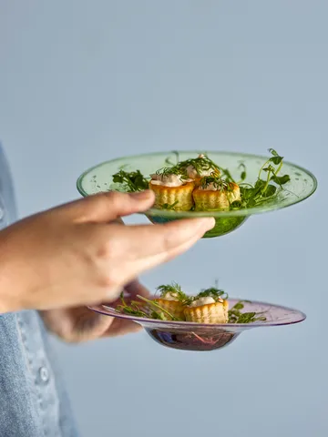 Plato de postre Sunil, pack de 2 - Verde - Bloomingville