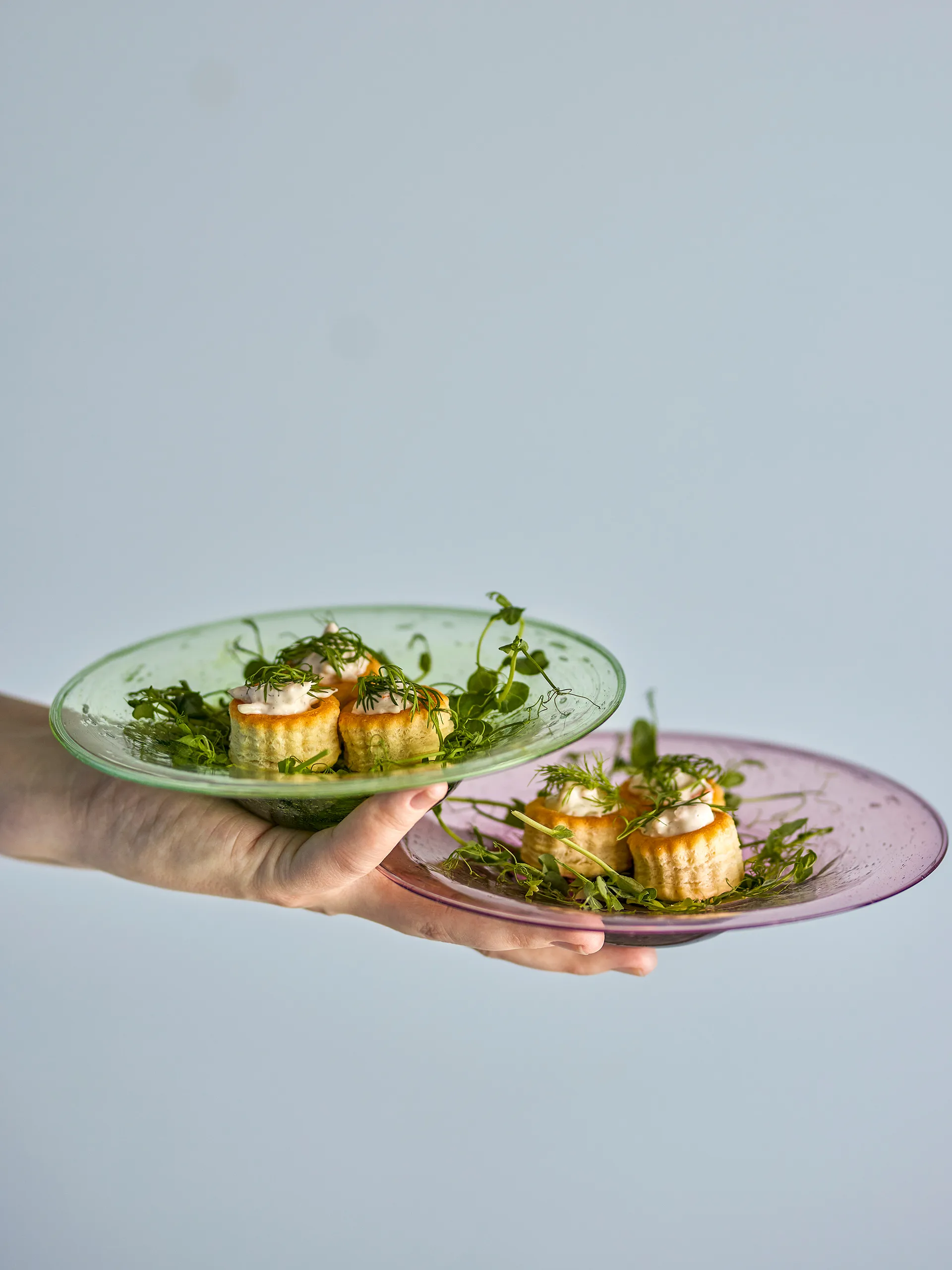 Plato de postre Sunil, pack de 2, Verde Bloomingville