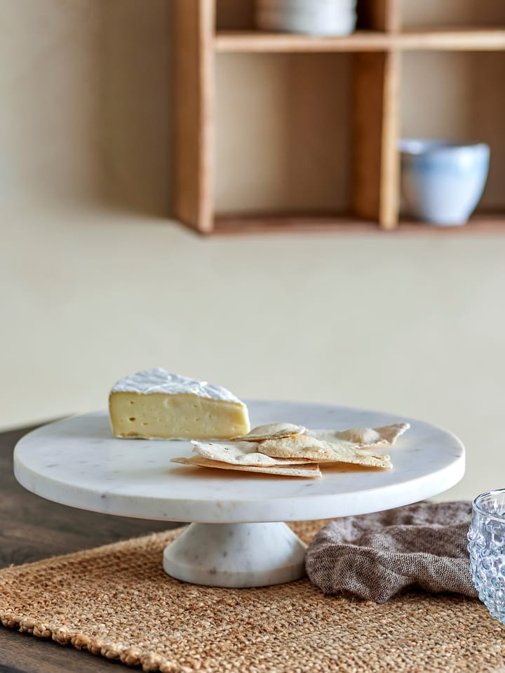 Plato de tarta Fenya Ø30x9 cm, White marble Bloomingville