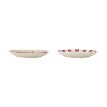 Plato Merry-go-round Ø16 cm, 2 piezas - Beige-rojo - Bloomingville
