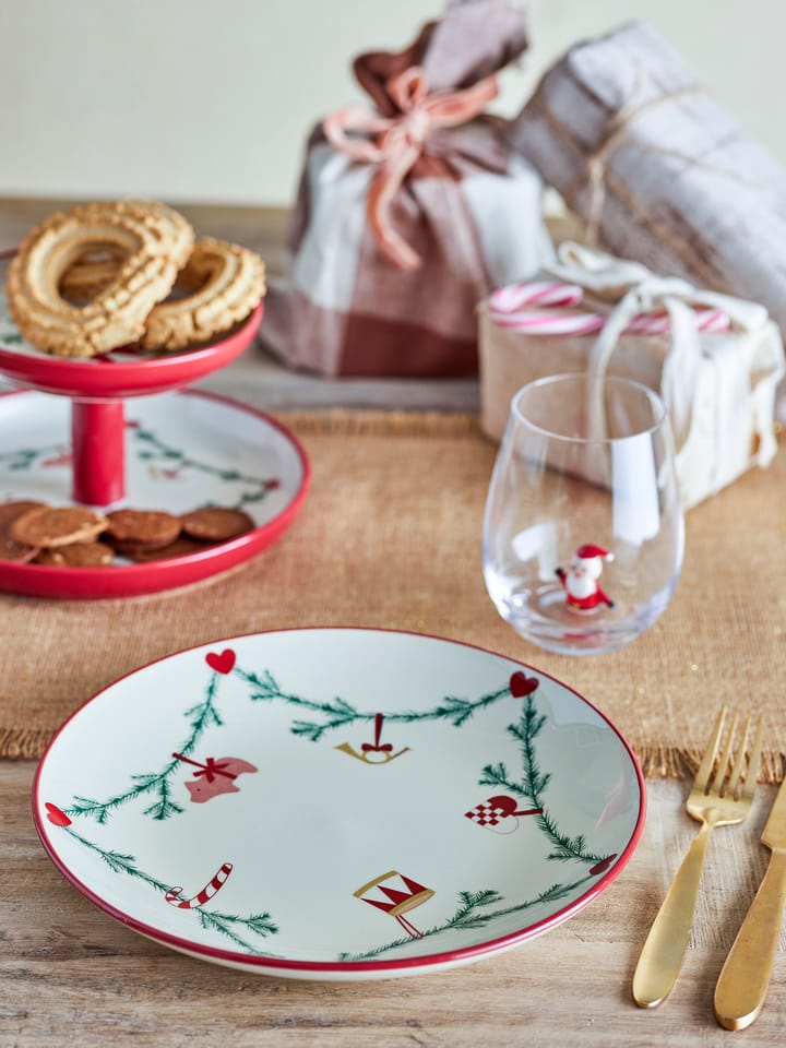 Plato Yule Ø25,5 cm, Blanco Bloomingville