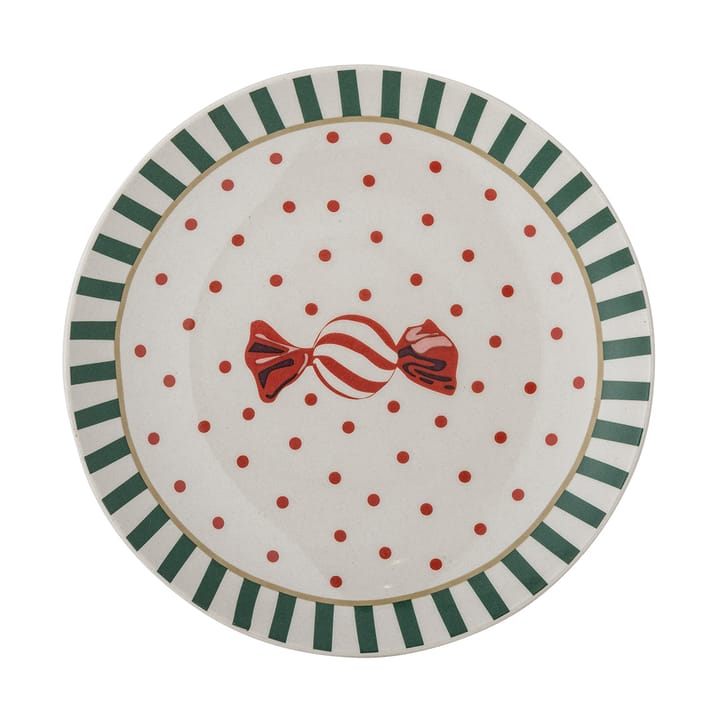Plato Yule Ø28 cm - Natural-rojo - Bloomingville